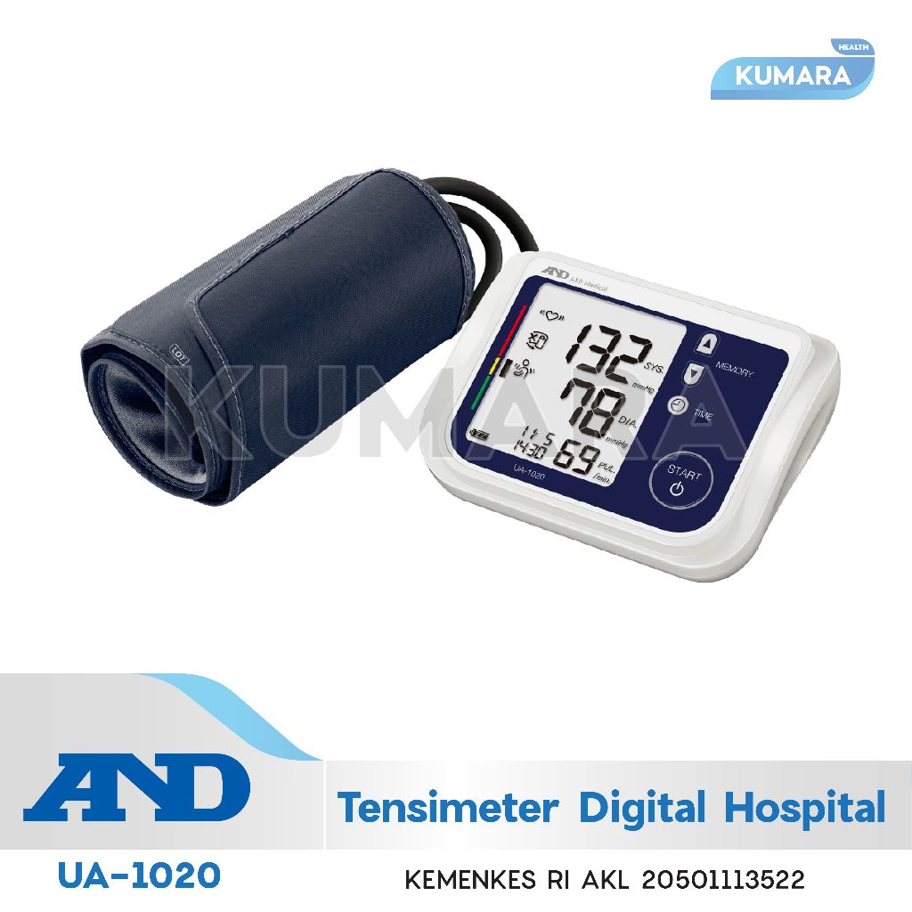 A&D - Tensimeter Digital Hospital AND UA-1020 Automatic Blood Pressure / Pengecekan 3x Otomatis 2 A&D - Tensimeter Digital Hospital AND UA-1020 Automatic Blood Pressure / Pengecekan 3x Otomatis - Image 2