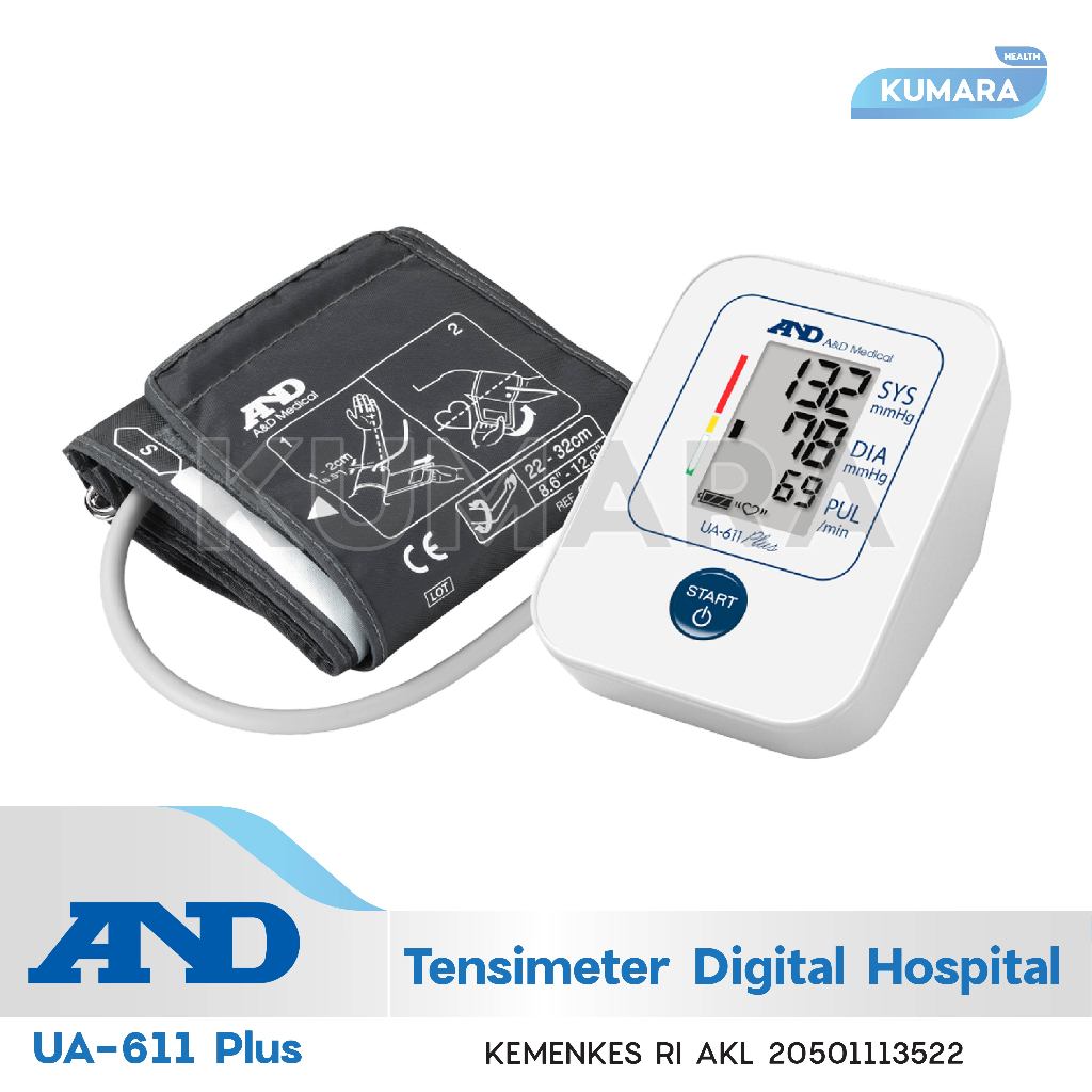 A&D - Tensimeter Digital AND UA-611 Alat Cek Tekanan Darah Otomatis - Free Payung 2 A&D - Tensimeter Digital AND UA-611 Alat Cek Tekanan Darah Otomatis - Free Payung - Image 2