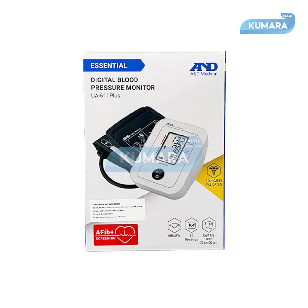 A&D - Tensimeter Digital AND UA-611 Alat Cek Tekanan Darah Otomatis - Free Payung 4 A&D - Tensimeter Digital AND UA-611 Alat Cek Tekanan Darah Otomatis - Free Payung - Image 4
