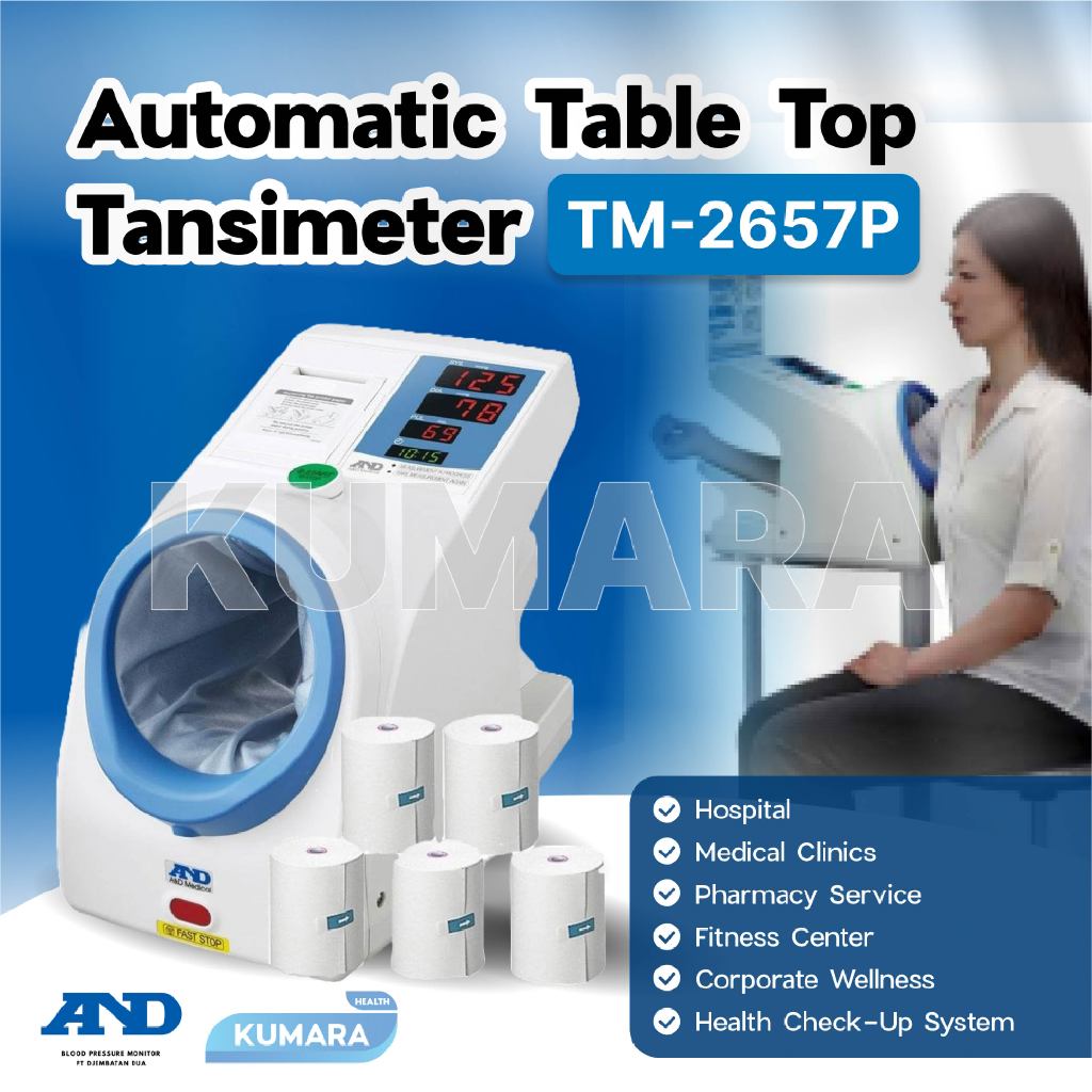 A&D - Tensimeter Digital Hospital AND TM-2657P Automatic Table Top Tansimeter 1 A&D - Tensimeter Digital Hospital AND TM-2657P Automatic Table Top Tansimeter