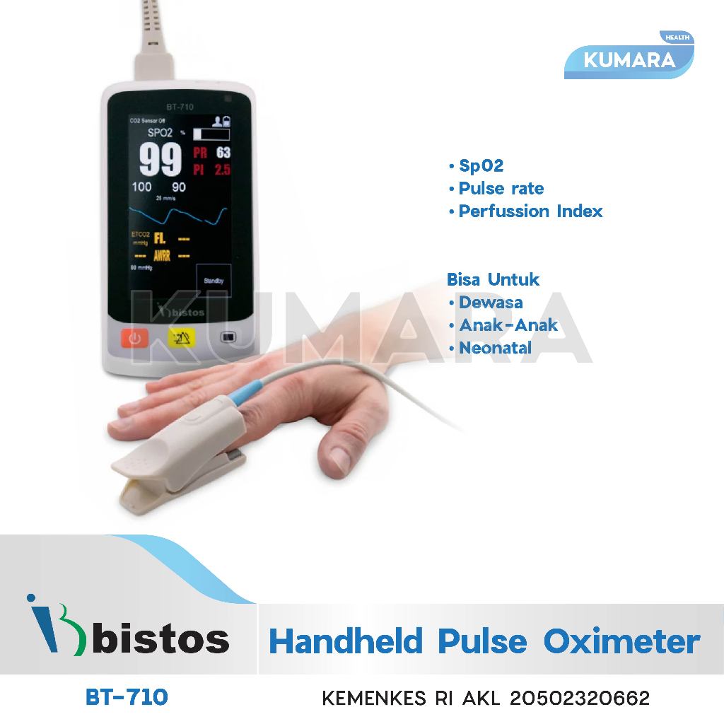 BISTOS - Handheld Pulse Oximeter BT-710 / Alat Cek Saturasi Oksigen 2 BISTOS - Handheld Pulse Oximeter BT-710 / Alat Cek Saturasi Oksigen - Image 2