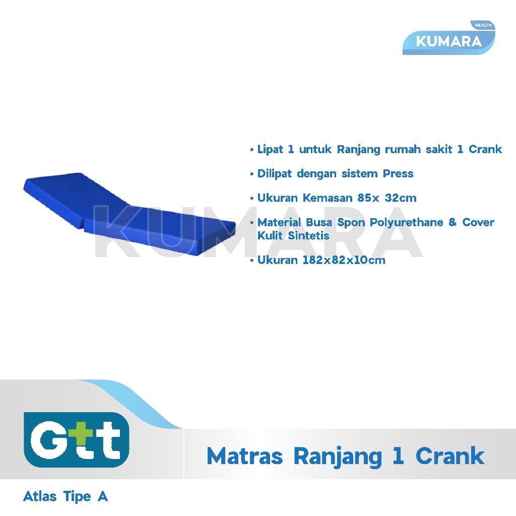 GTT - Medical Matras Lipat 1 Atlas A / Matras Ranjang Rumah Sakit 1 Crank 2 GTT - Medical Matras Lipat 1 Atlas A / Matras Ranjang Rumah Sakit 1 Crank - Image 2