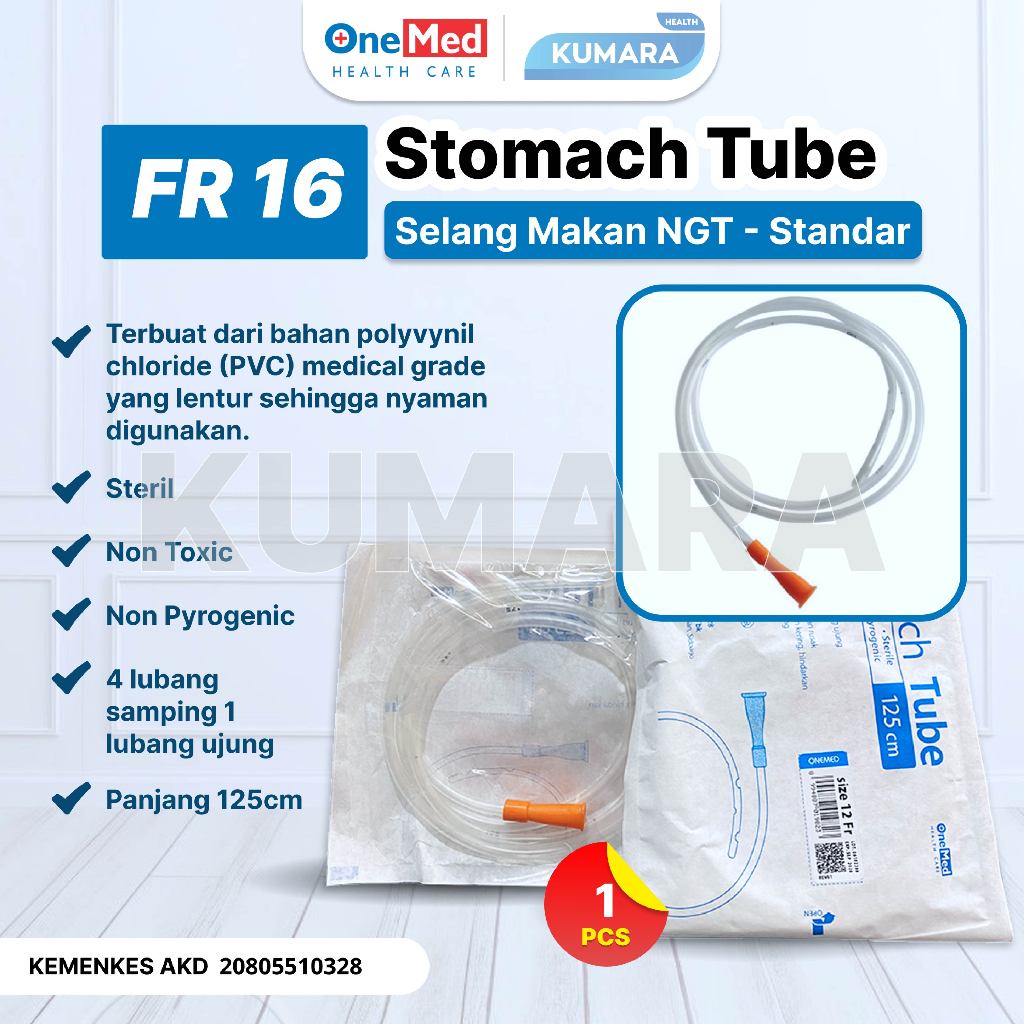 ONEMED - Stomach Tube / Selang Makan NGT Pcs 1 ONEMED - Stomach Tube / Selang Makan NGT Pcs