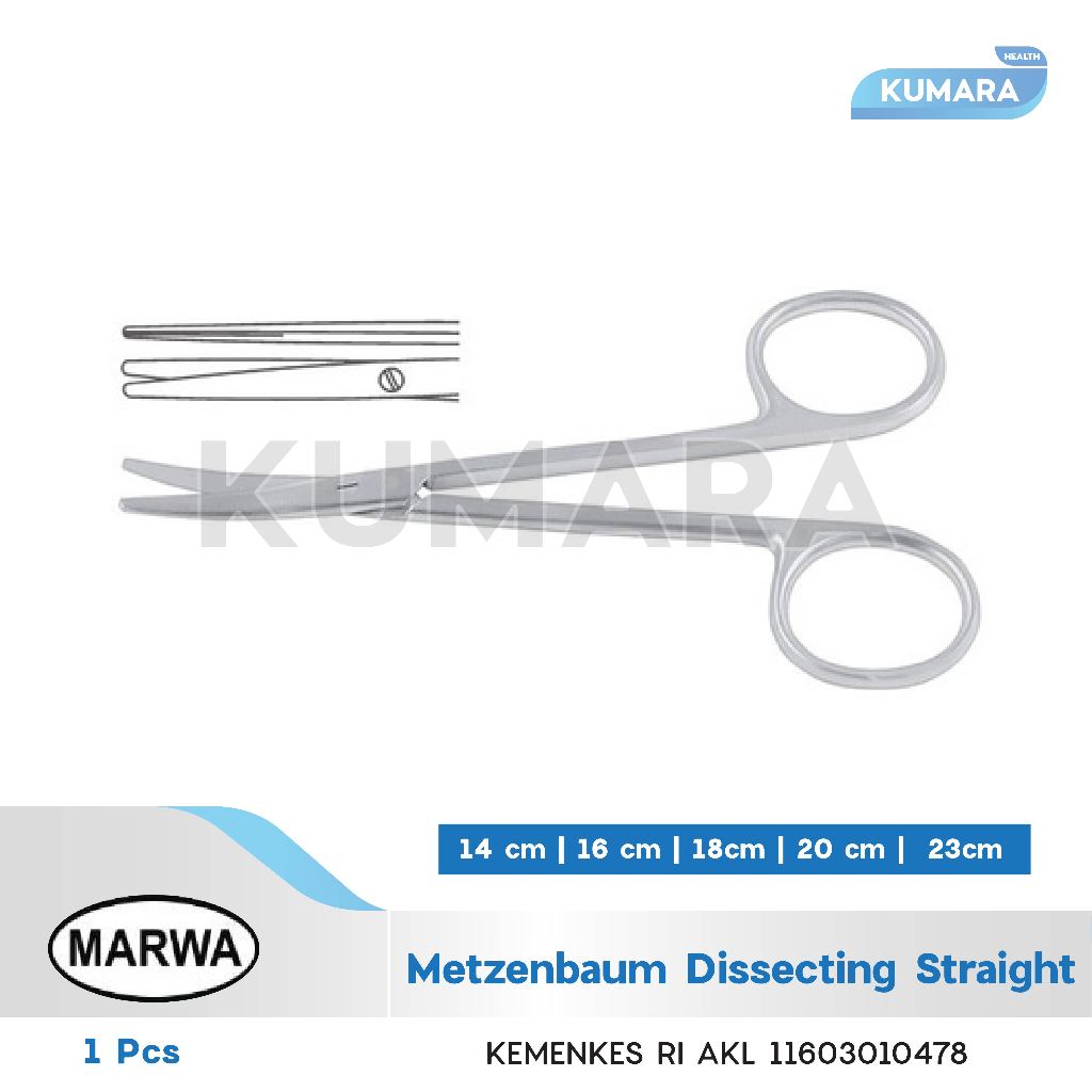 MARWA - Metzenbaum Dissecting Straight / Gunting Jaringan Operasi Lurus 1 MARWA - Metzenbaum Dissecting Straight / Gunting Jaringan Operasi Lurus
