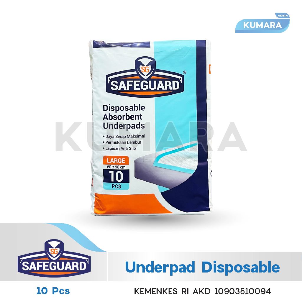 SAFEGUARD - Underpad Disposable 60x90cm / Perlak Dewasa 1 SAFEGUARD - Underpad Disposable 60x90cm / Perlak Dewasa