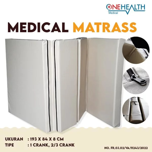 ONEHEALTH - Matras Bed Pasien Standard Rumah Sakit / Hospital Bed Mattress 1-2-3 Crank 1 ONEHEALTH - Matras Bed Pasien Standard Rumah Sakit / Hospital Bed Mattress 1-2-3 Crank