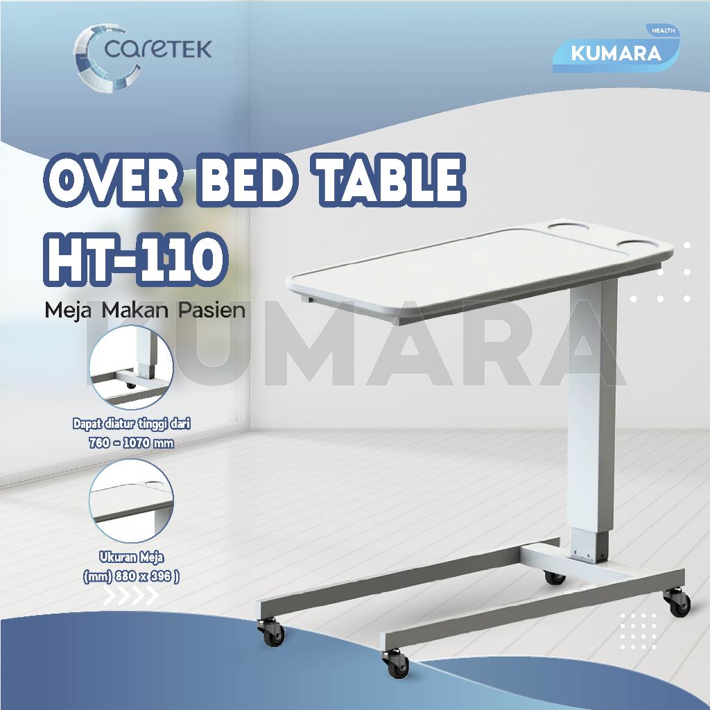 CARETEK - Over Bed Table HT110 / Meja Makan Pasien / Meja Mayo 1 CARETEK - Over Bed Table HT110 / Meja Makan Pasien / Meja Mayo