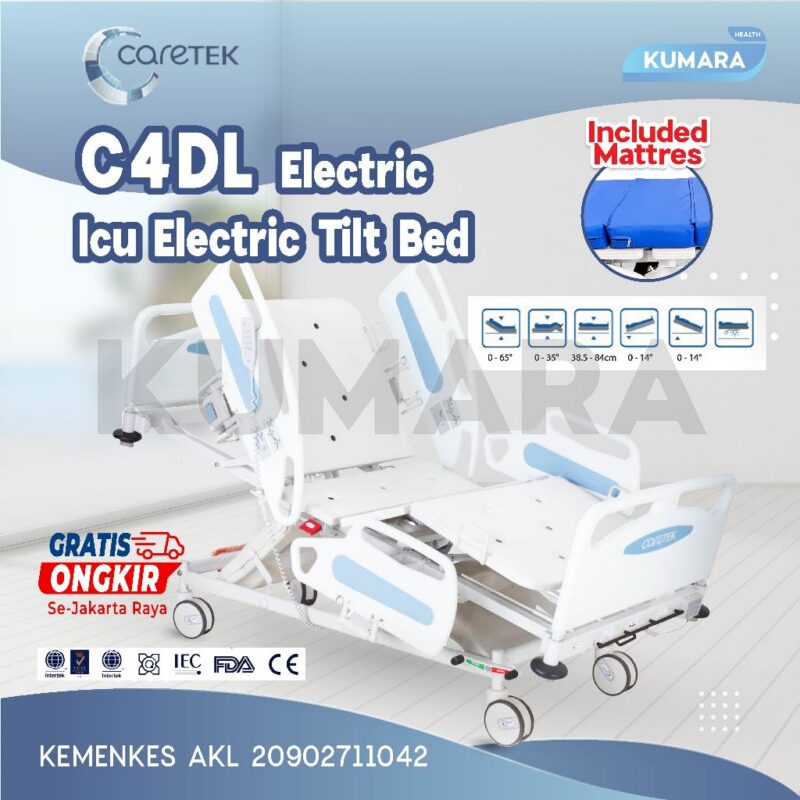 CARETEK - Hospital Bed ICU Tilt Electric C-4DL / Ranjang Rumah Sakit ICU Tilt Bed 1 ginee 20251231143759786 3794544610