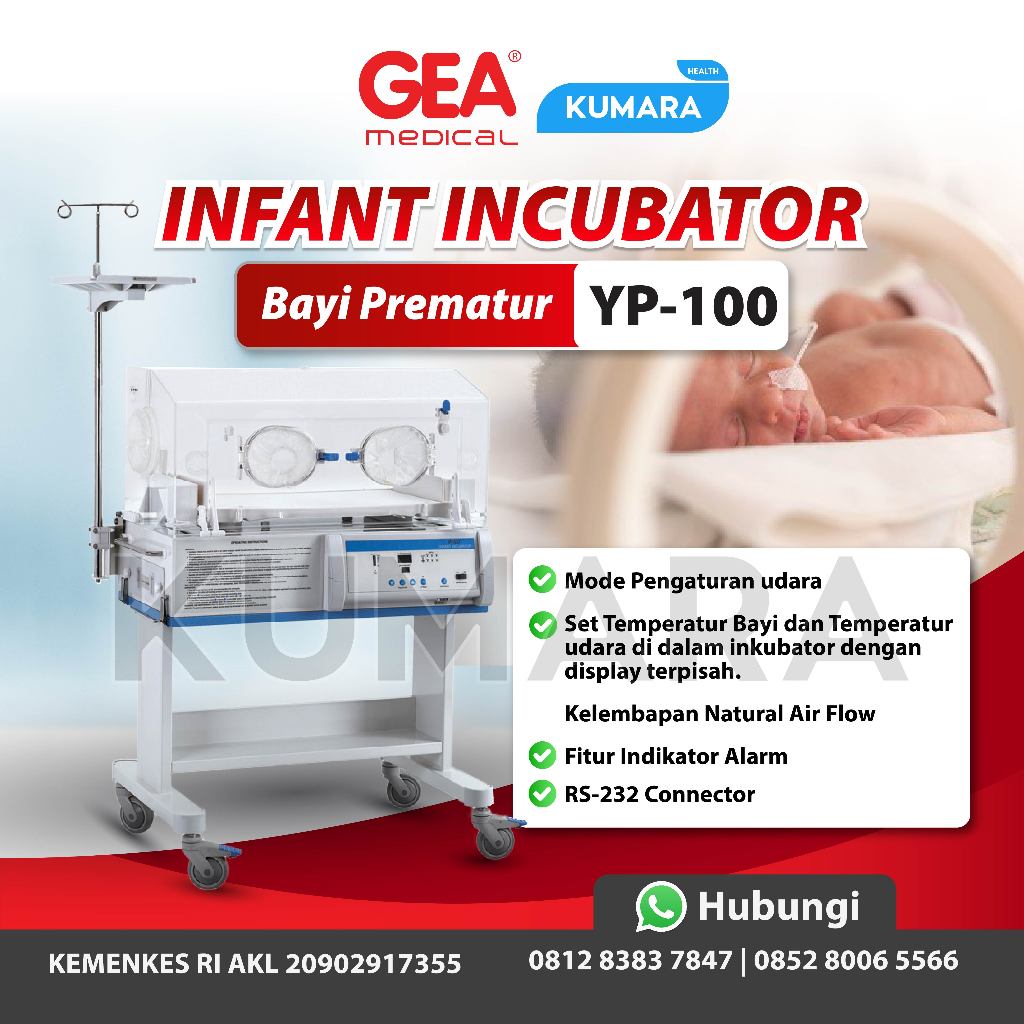 GEA - Infant Incubator YP-100 / Inkubator Bayi Prematur 1 GEA - Infant Incubator YP-100 / Inkubator Bayi Prematur