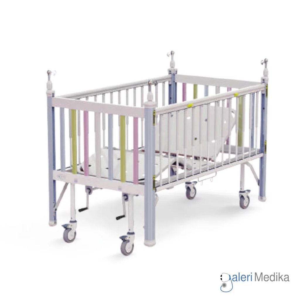 CARETEK - Children's Cot K104 2 Crank Manual / Bed Pasien Anak 3 CARETEK - Children's Cot K104 2 Crank Manual / Bed Pasien Anak - Image 3