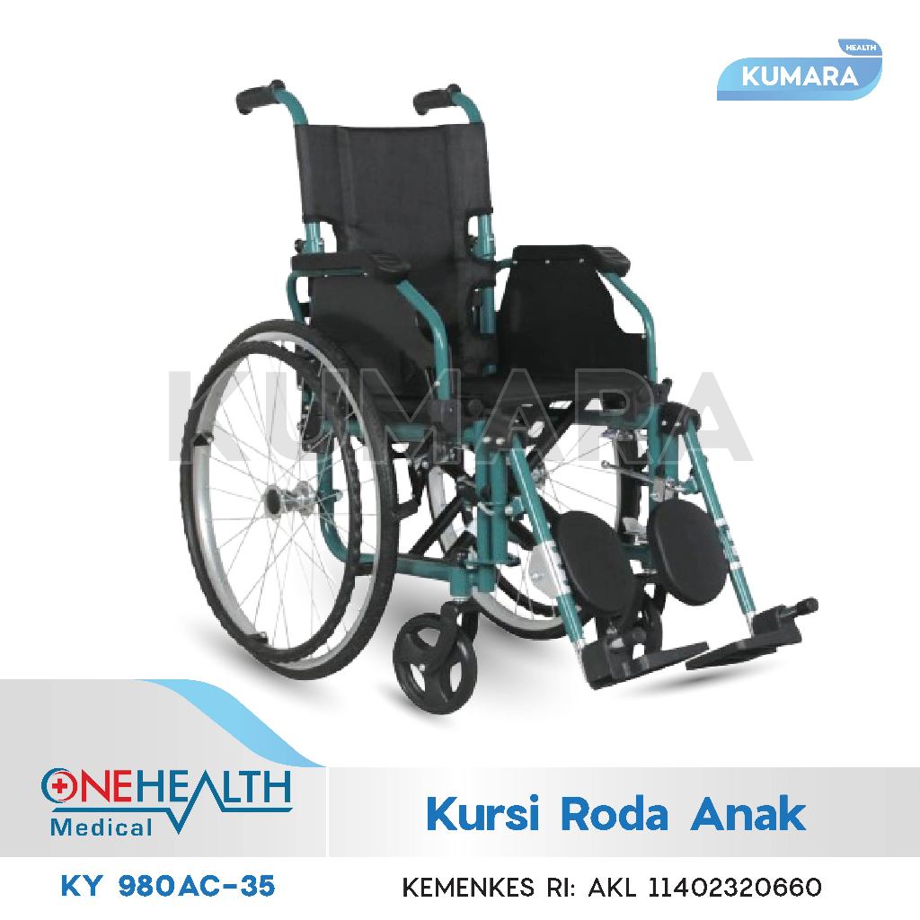 ONEHEALTH - Kursi Roda Anak KY 980AC-35 + Selonjor 1 ONEHEALTH - Kursi Roda Anak KY 980AC-35 + Selonjor
