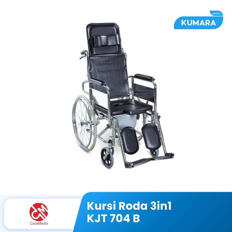 COREMEDIX - Kursi Roda 3in1 Commode + Selonjor + Reclining / Kursi Roda BAB KJT 704 B 1 134