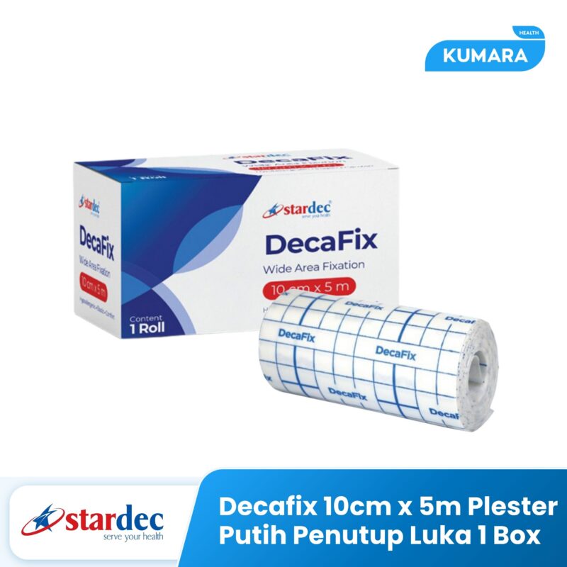 STARDEC - Decafix 10cm x 5m Plester Putih Penutup Luka / Non Woven Plaster 1 44 1