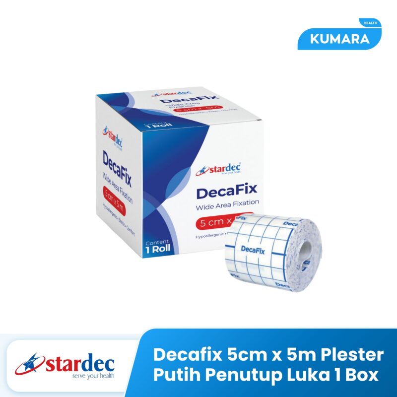 STARDEC - Decafix 5cm x 5m Plester Putih Penutup Luka / Non Woven Plaster 1 45 1