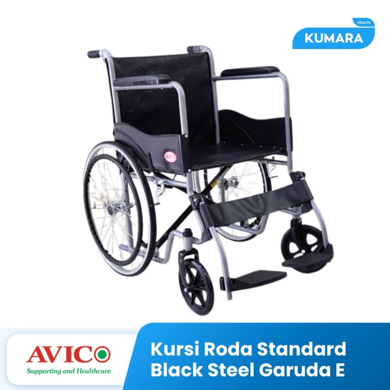 AVICO - Kursi Roda Standard Black Steel Garuda E 1 462