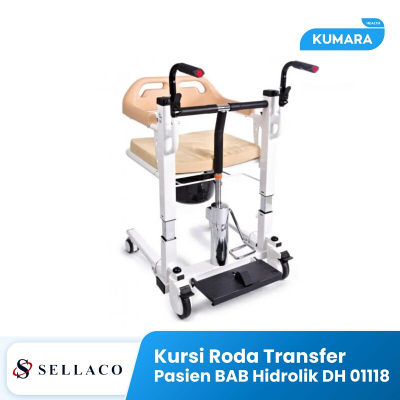 SELLA - Kursi Roda Transfer Pasien BAB Hidrolik DH 01118 / Transport Chair with Commode 1 488