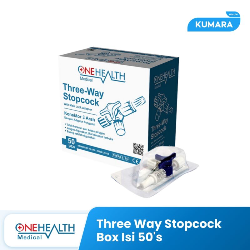 ONEHEALTH - Three Way Stopcock / Konektor Infus 3 Arah Box isi 50's 1 87