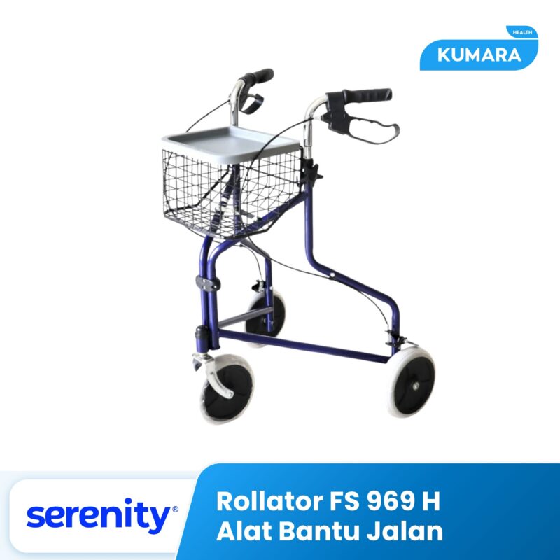 SERENITY - Rollator FS 969 H / Alat Bantu Jalan Dengan Tas & Keranjang 1 9