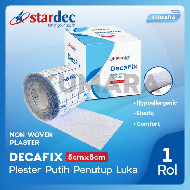 STARDEC - Decafix 5cm x 5m Plester Putih Penutup Luka / Non Woven Plaster 1 ginee 20260102115330988 3911611505