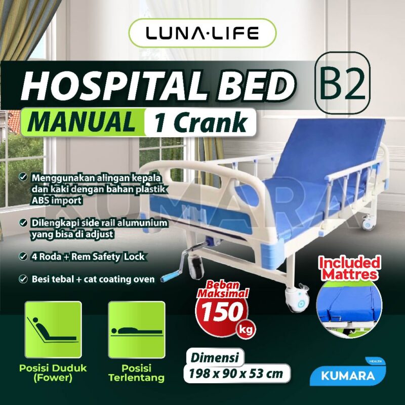 LUNA LIFE - Hospital Bed 1 Crank B2 / Bed Pasien 1 Engkol 1 ginee 20260102145135742 0730537680