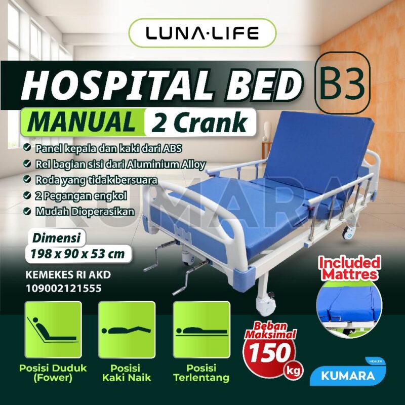 LUNA LIFE - Hospital Bed 2 Crank B3 / Bed Pasien 2 Engkol 1 ginee 20260102145151474 8594293310