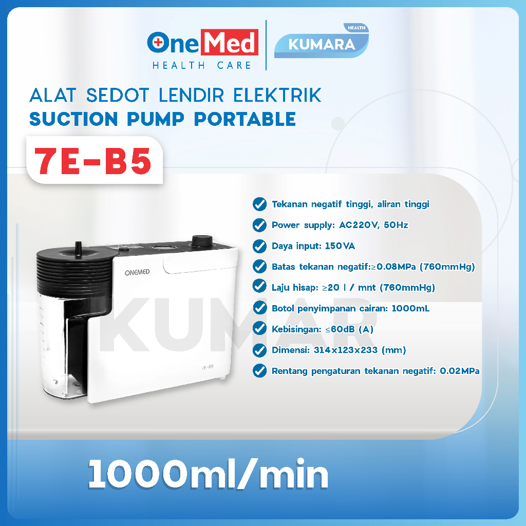 ONEMED - Suction Pump Portable 7E-B5 for Baby / Alat Sedot Dahak untuk Bayi 2 ONEMED - Suction Pump Portable 7E-B5 for Baby / Alat Sedot Dahak untuk Bayi - Image 2
