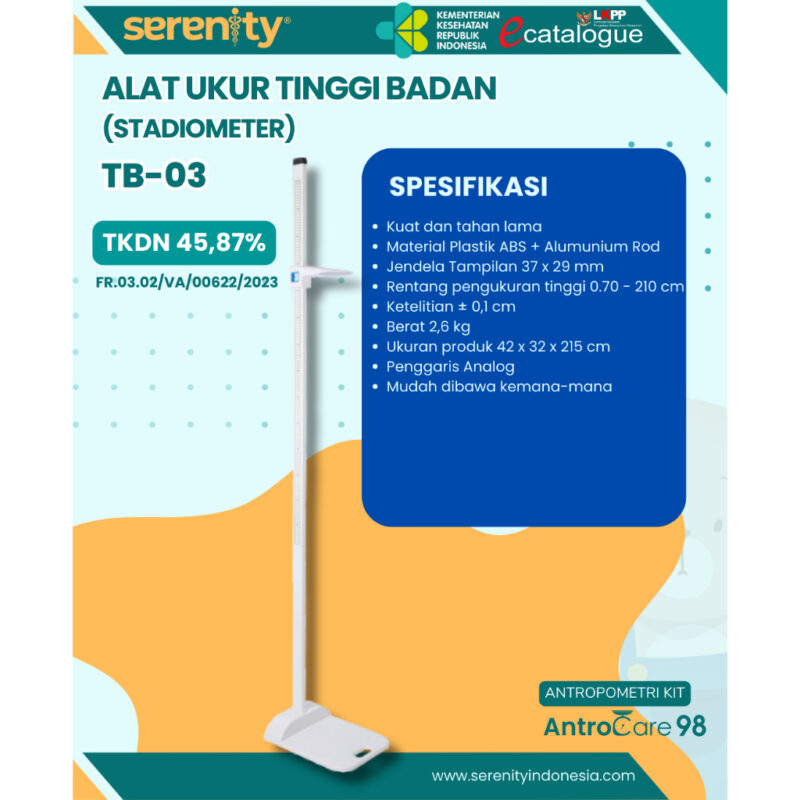 SERENITY - Stadiometer TB-03 / Alat Ukur Tinggi Badan Dewasa 1 ginee 20260102173024484 4401943658