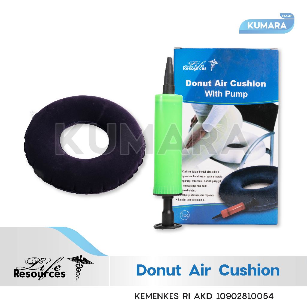 LIFE RESOURCES - Donut Air Cushion with Pump / Bantal Duduk Donat 1 LIFE RESOURCES - Donut Air Cushion with Pump / Bantal Duduk Donat