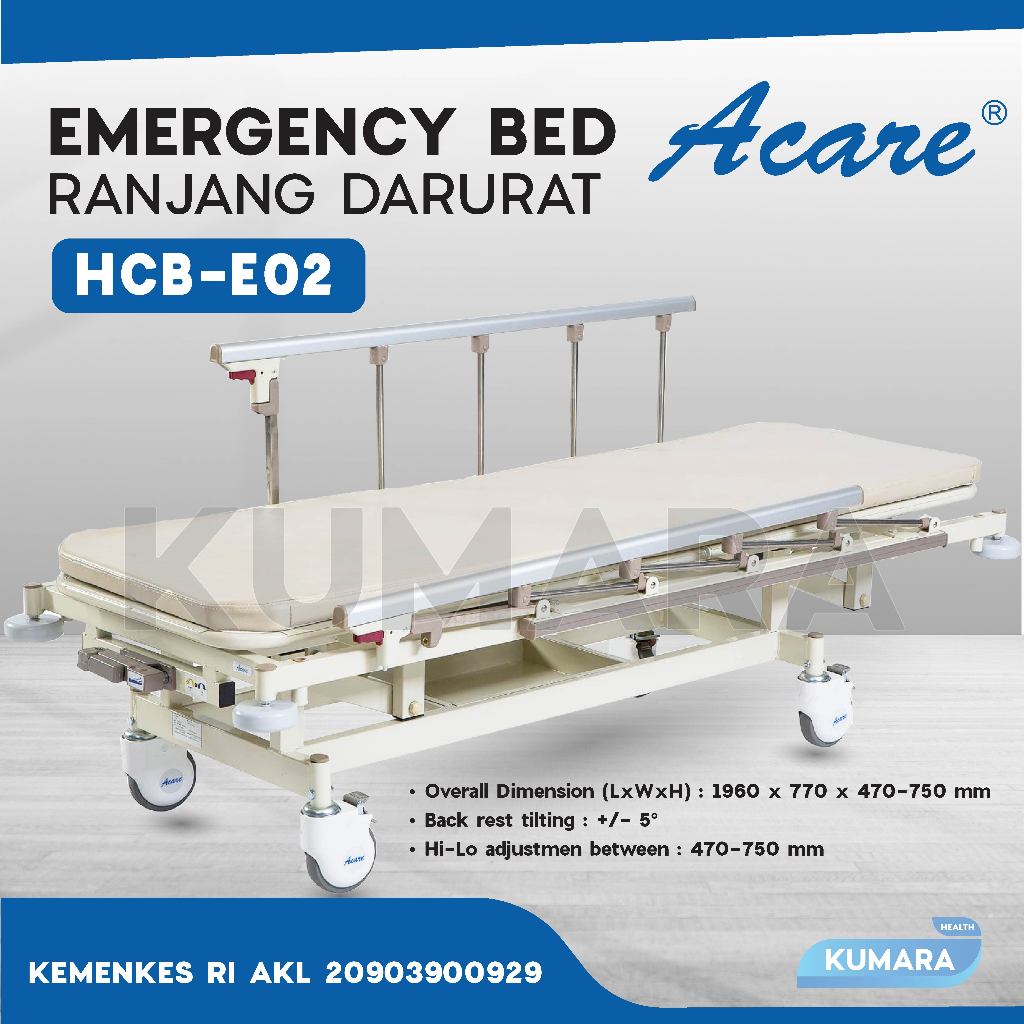ACARE - Emergency Bed HCB-E02 / Ranjang Darurat Transfer 1 ACARE - Emergency Bed HCB-E02 / Ranjang Darurat Transfer