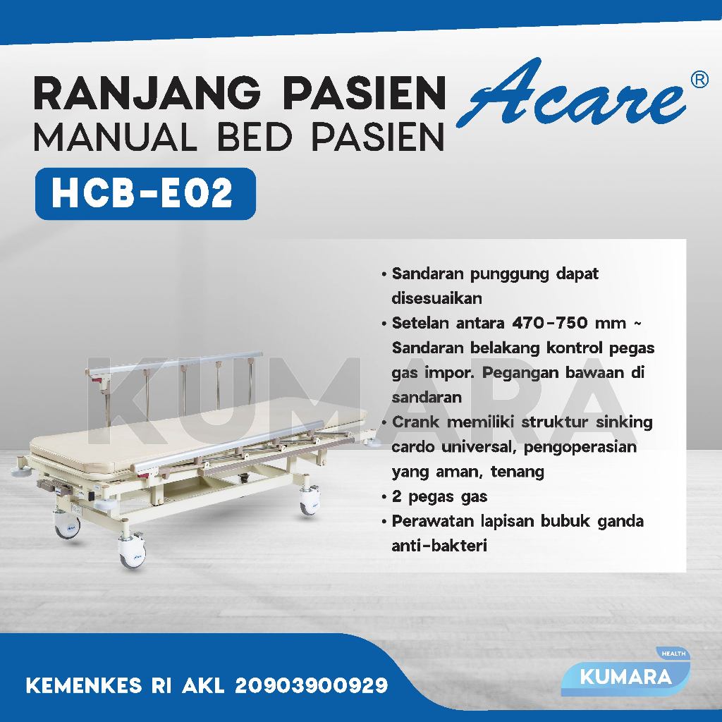 ACARE - Emergency Bed HCB-E02 / Ranjang Darurat Transfer 2 ACARE - Emergency Bed HCB-E02 / Ranjang Darurat Transfer - Image 2