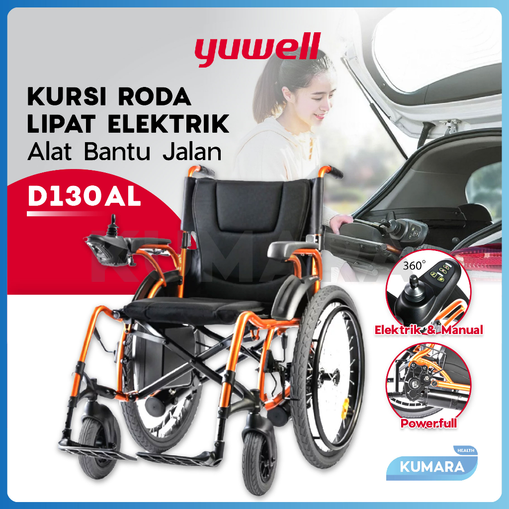 YUWELL - Kursi Roda Lipat Elektrik Roda Besar D130AL 1 YUWELL - Kursi Roda Lipat Elektrik Roda Besar D130AL