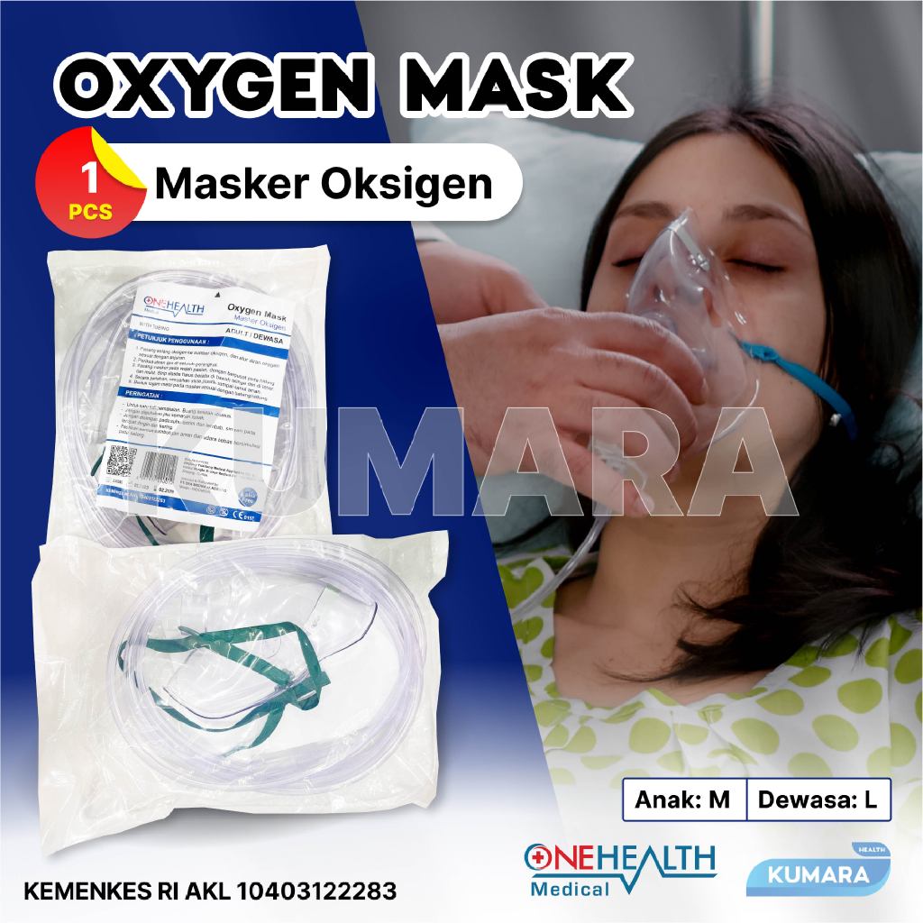 ONEHEALTH - Masker Oksigen Pcs 1 ONEHEALTH - Masker Oksigen Pcs