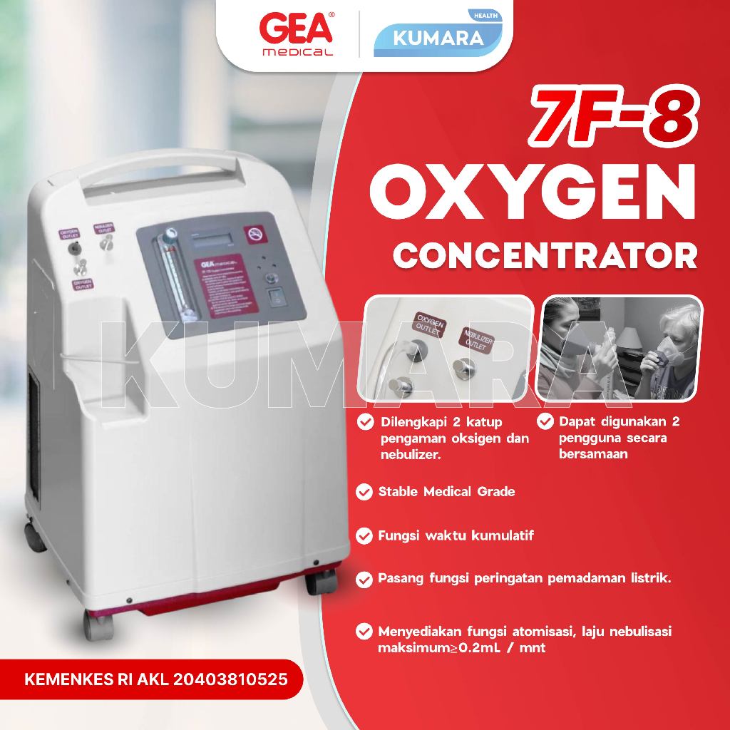 GEA - Oxygen Concentrator 8 Liter 7F-8 / Mesin Penghasil Oksigen 1 GEA - Oxygen Concentrator 8 Liter 7F-8 / Mesin Penghasil Oksigen