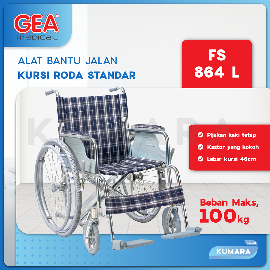 GEA - Kursi Roda Standard Alumunium FS 864 L 1 GEA - Kursi Roda Standard Alumunium FS 864 L