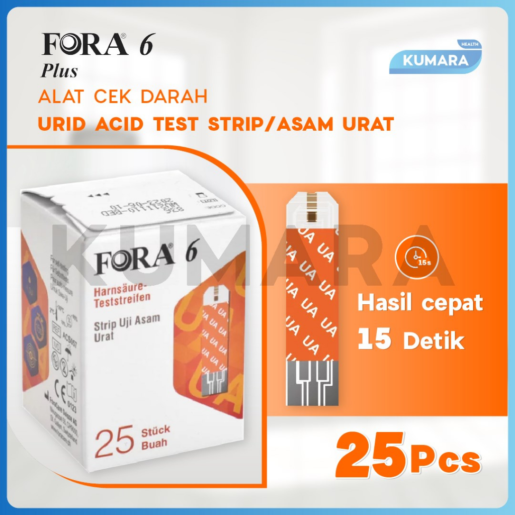 FORA 6in1 - Strip Asam Urat isi 25 pcs / Refill Uric Acid 1 FORA 6in1 - Strip Asam Urat isi 25 pcs / Refill Uric Acid
