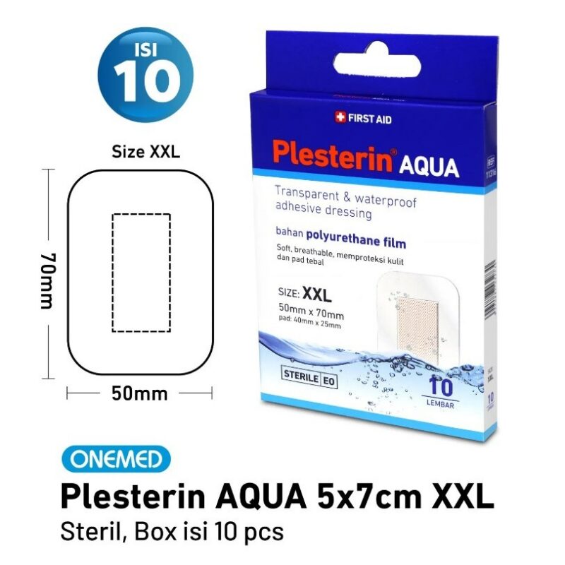 ONEMED - PLESTERIN TRANSPARAN AQUA XXL 5x7cm isi 10 1 ginee 20260105165154829 9036693218