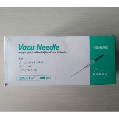 Onemed - Vacu Needle Transparan 22G X 1 1/4" Hijau Box isi 100's 3 Onemed - Vacu Needle Transparan 22G X 1 1/4" Hijau Box isi 100's - Image 3