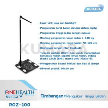 ONEHEALTH - Stadiometer + Timbangan Badan BMI Bluetooth RGZ 100 4 ginee 20260105171715590 3107337245