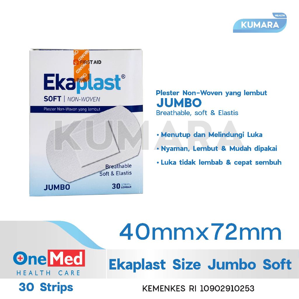 ONEMED - Plester Luka Non Woven Ekaplast Soft Jumbo Box 2 ONEMED - Plester Luka Non Woven Ekaplast Soft Jumbo Box - Image 2