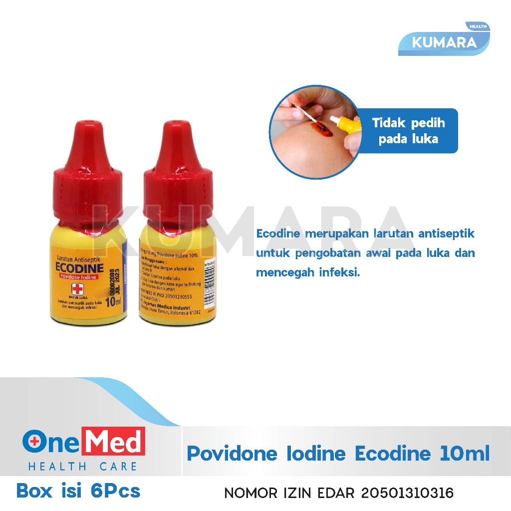 ONEMED - Ecodine 10 ml Pak isi 6 botol 2 ONEMED - Ecodine 10 ml Pak isi 6 botol - Image 2