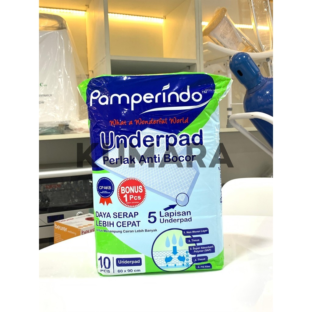 PAMPERINDO - Underpad Pamperindo 60X90 cm / Underpad Dewasa / Perlak Dewasa 1 PAMPERINDO - Underpad Pamperindo 60X90 cm / Underpad Dewasa / Perlak Dewasa