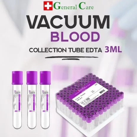 Vaccum Tube EDTA K3 3ml General Care / Tabung Darah EDTA K3 1 Vaccum Tube EDTA K3 3ml General Care / Tabung Darah EDTA K3
