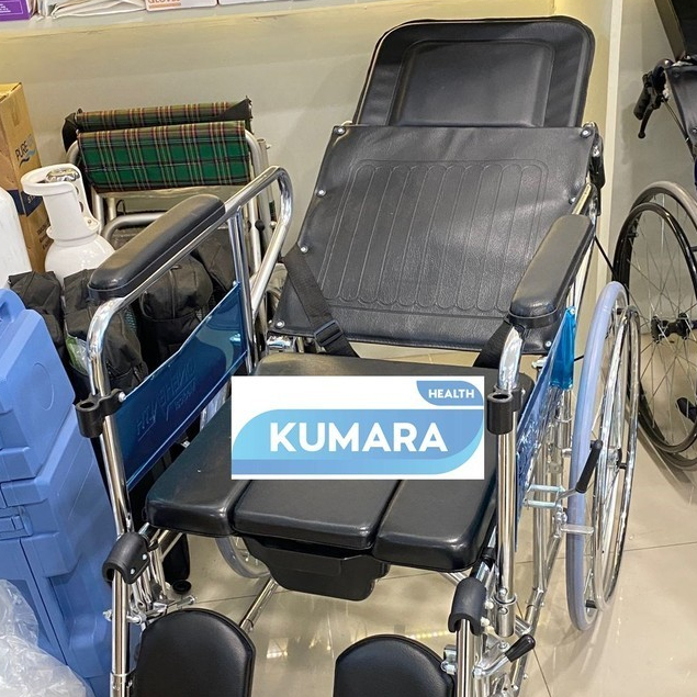 COREMEDIX - Kursi Roda 3in1 Commode + Selonjor + Reclining / Kursi Roda BAB KJT 704 B 2 COREMEDIX - Kursi Roda 3in1 Commode + Selonjor + Reclining / Kursi Roda BAB KJT 704 B - Image 2