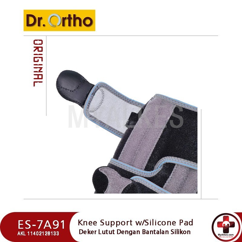 DR ORTHO - Knee Support With Silicone Pad & 4 Spiral Stays ES-7A91 / Deker Lutut dengan Silkon 1 DR ORTHO - Knee Support With Silicone Pad & 4 Spiral Stays ES-7A91 / Deker Lutut dengan Silkon