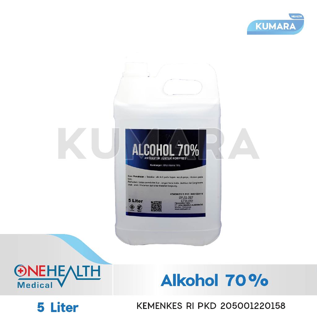 ONEHEALTH - Alcohol 70% 5 Liter 1 ONEHEALTH - Alcohol 70% 5 Liter