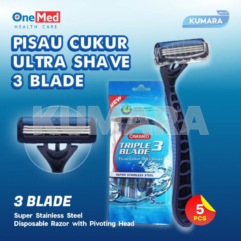 ONEMED - Pisau Cukur Ultra Shave 3 Blade / Pisau Cukur 1 ginee 20260106115720135 4880501446