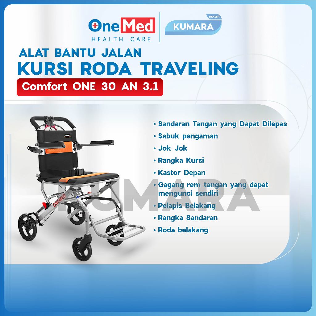 ONEMED - Kursi Roda Travel Comfort One 30 AN 3.1 / Travelling Wheelchair 2 ONEMED - Kursi Roda Travel
Comfort One 30 AN 3.1 / Travelling Wheelchair - Image 2