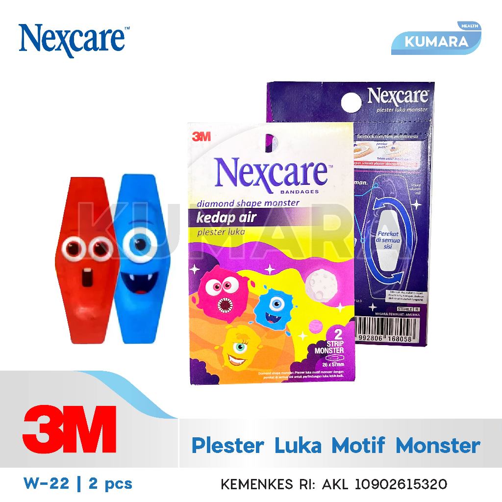3M- Bandages WP Printed Monster BW-22 / Sticker Plester Luka Anti Air 1 3M- Bandages WP Printed Monster BW-22 / Sticker Plester Luka Anti Air