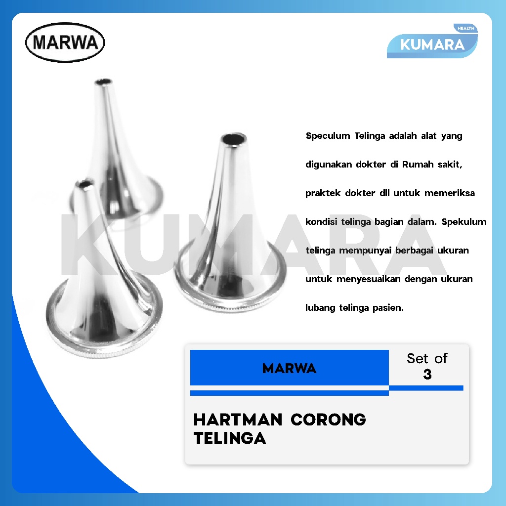 MARWA - Ear Speculum Set of 3 / Spekulum Telinga / Corong Telinga 1 MARWA - Ear Speculum Set of 3 / Spekulum Telinga / Corong Telinga