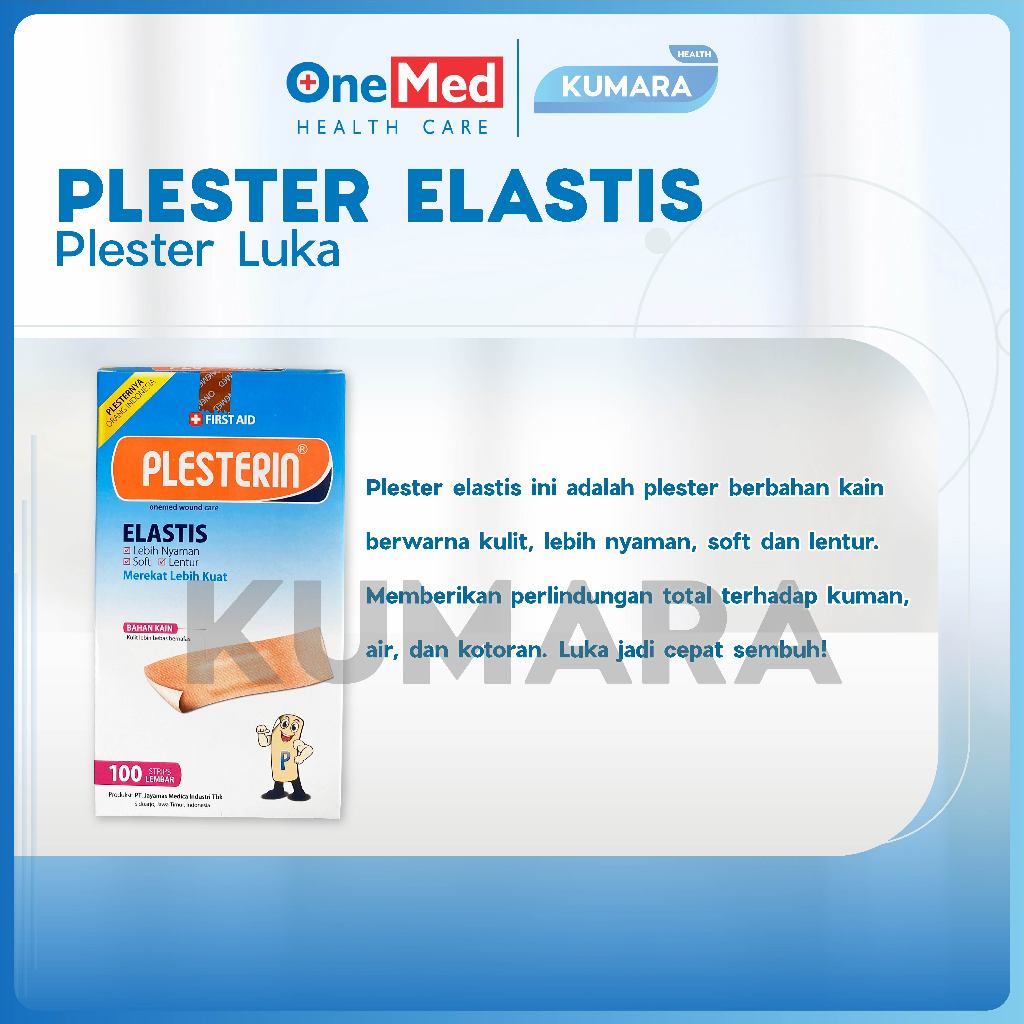 ONEMED - Plesterin Elastis Plester Luka Box isi 100'S 2 ONEMED - Plesterin Elastis Plester Luka Box isi 100'S - Image 2